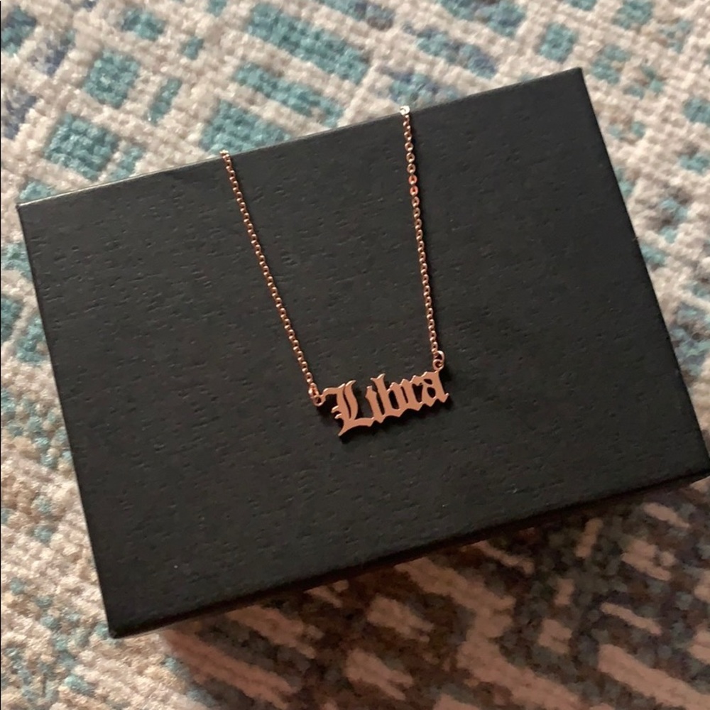 Libra Necklace Dipped In RoseGold...